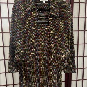 St. John Multicolor Jacket and Skirt Set